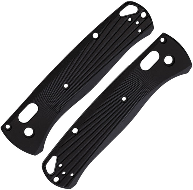 August Engineering Bugout 535 Handle Scales Black Starburst Pattern Aluminum - August Engineering