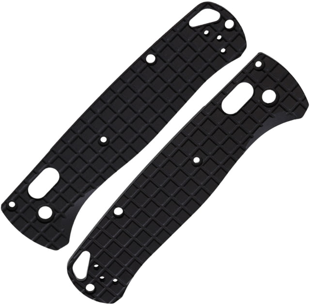 August Engineering Bugout 535 Handle Scales Black Grenade Pattern Aluminum