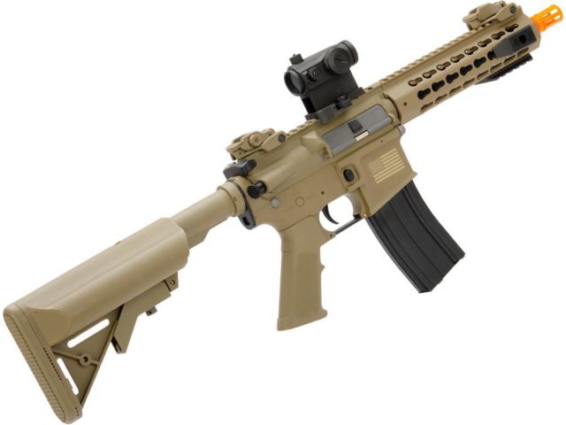 Avengers Sportsline M4 RIS Airsoft AEG Rifle w/G2 Micro-Switch Gearbox Keymod 8in Dark Earth Large - Avengers