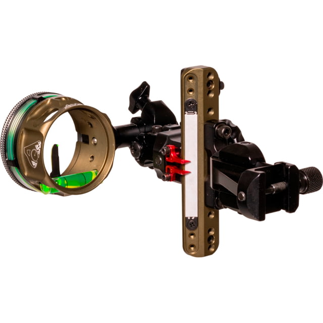 Axcel LANDSLYDE Picatinny Slider Sight Tac. BH AVX-41 1 Pin Bow Sights .019 Green Fiber Black - Axcel