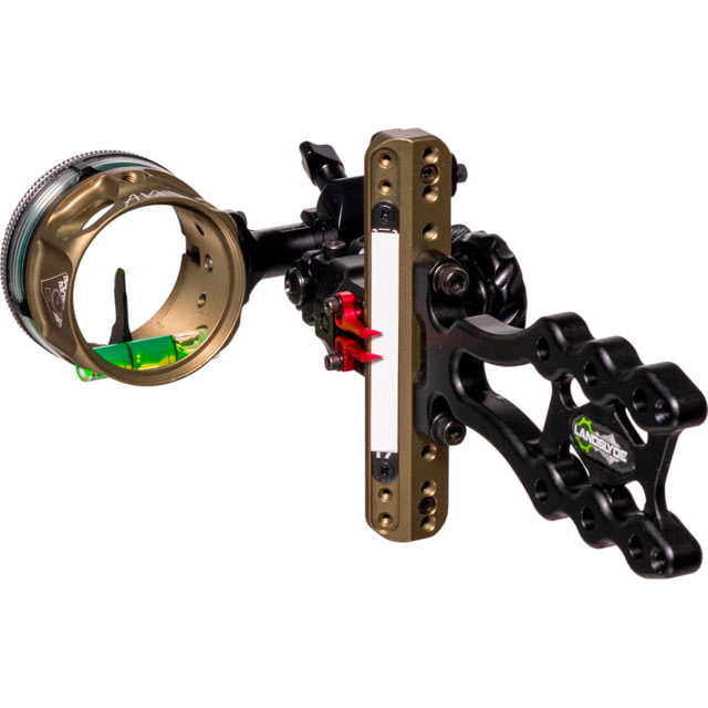 Axcel LANDSLYDE Slider Tactical Bowhunting Sight AVX-41 Scope 1 Pin Bow Sights .010 Green Fiber Black
