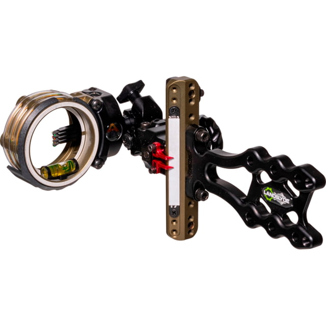 Axcel LANDSLYDE Slider Tactical Bowhunting Sight AccuStat II Micro 4 Pin Bow Sights .010 Black - Axcel