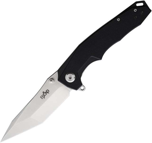 B'yondEDC Dash Folding Knife 4.5in Closed 3.5in D2 Tool Steel Satin Blade Black G10 Handle - B'yondedc