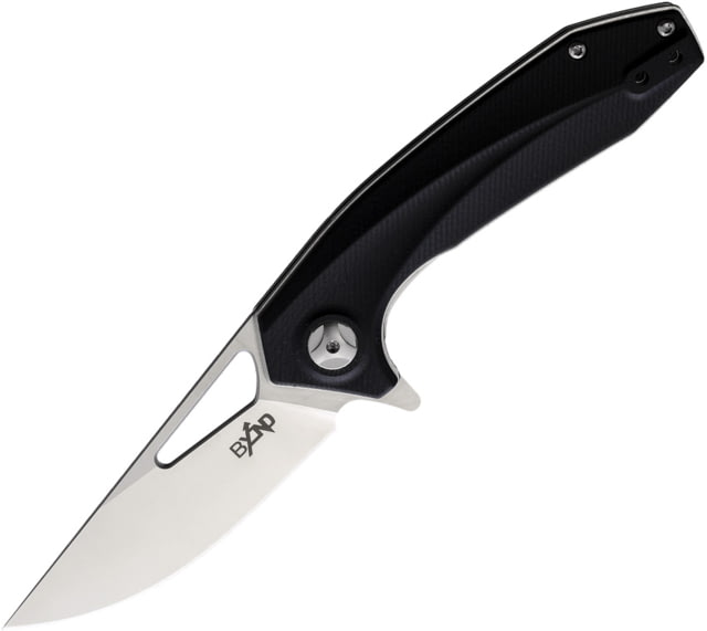 B'yondEDC Sirocco Folding Knife 4.25in Closed 3.25in D2 Tool Steel Satin Blade Black G10 Handle - B'yondedc