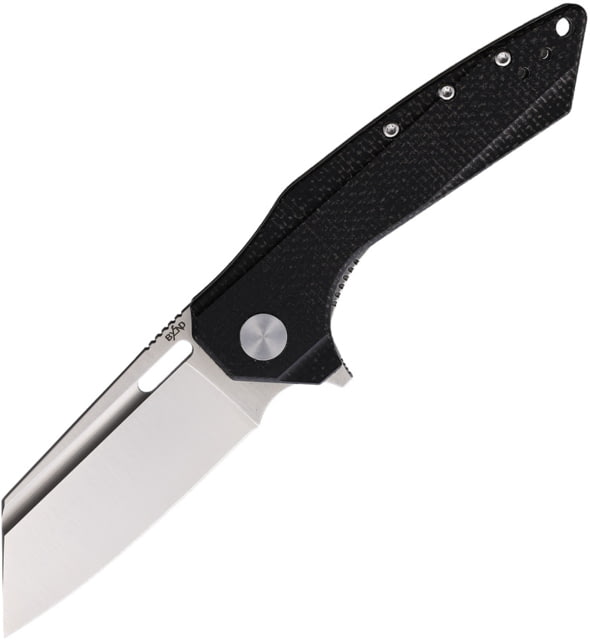 B'yondEDC Thwaak Folding Knife 4in Closed 2.88in 14C28N Sandvik Satin Blade Black Canvas Micarta Handle - B'yondedc