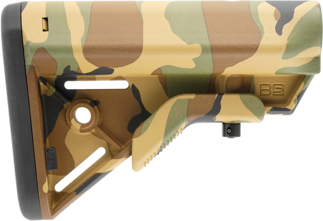 B5 Systems Bravo Stock AR-15 Collapsible Buttstocks 7.2 in Mil-Spec Woodland