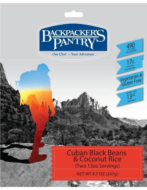 Backpacker's Pantry Cuban Coconut Black Beans and Rice - 2 Servings - Backpacker's Pantry