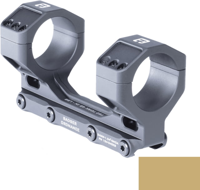 Badger Ordnance Condition One MAX Riflescope Mount 36mm 1.54in 20 MOA Cant Tan - Badger Ordnance