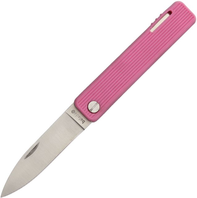 Baladeo Papagayo Pink Folder Folding Knife2.875in420 SteelPinkTPE Plastic Handle - Baladeo