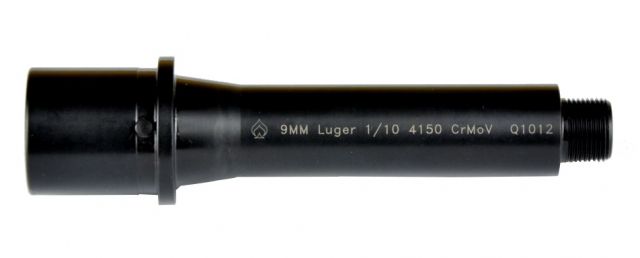 Ballistic Advantage Modern Series Threaded Barrel AR 9mm 4.5in Straight Blowback 1-10 Twist 1/2x28 Thread QPQ Corrosion Resistant Black - Ballistic Advantage