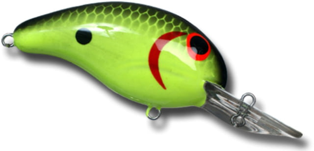 Bandit 100 Series Crankbait 2in 1/4oz Chartreuse Black Back Scales