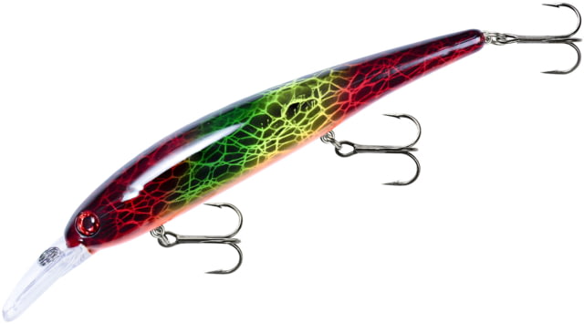 Bandit Walleye Shallow Bait 4 3/4in 5/8oz Red Green Yellow Blacklace
