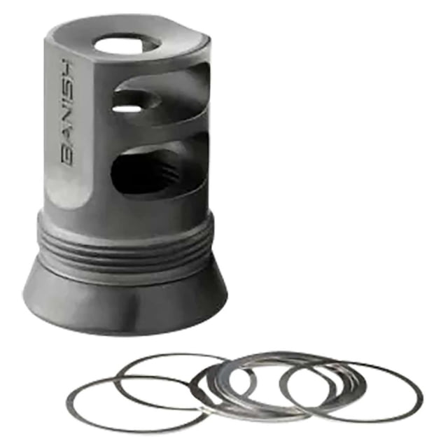 Banish Suppressors Banish 4581 30-Gold Muzzle Brake 5/8x24 Black