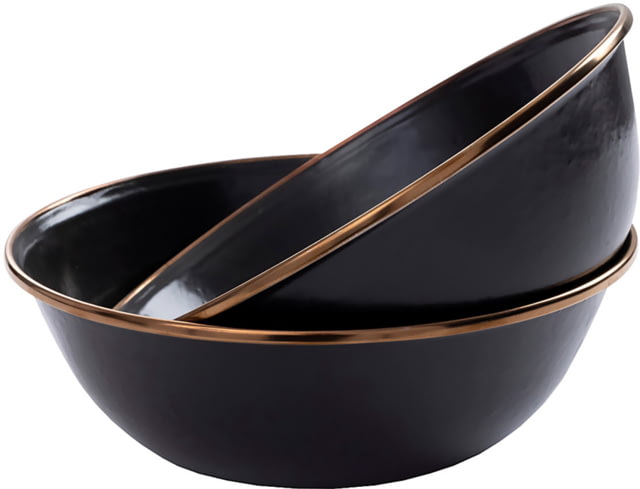 Barebones Enamel Bowl Set Charcoal