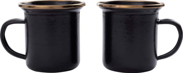 Barebones Enamel Espresso Cup Set Charcoal