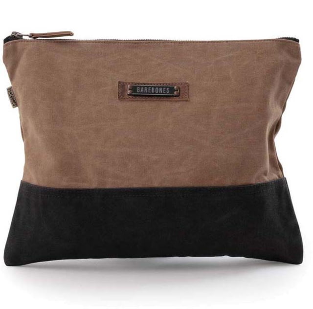 Barebones Neelum Large Zipper Pouch 13 in x .75 in x 10.5 in Khaki - Barebones