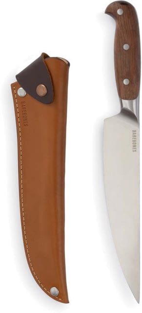 Barebones Wilderness Chef Knife 12.25in Overall 8in AUS-8 Satin Blade Rosewood Handle - Barebones