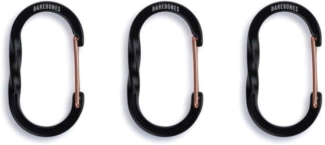Barebones Wiregate Carabiner Small 3 Pack Black