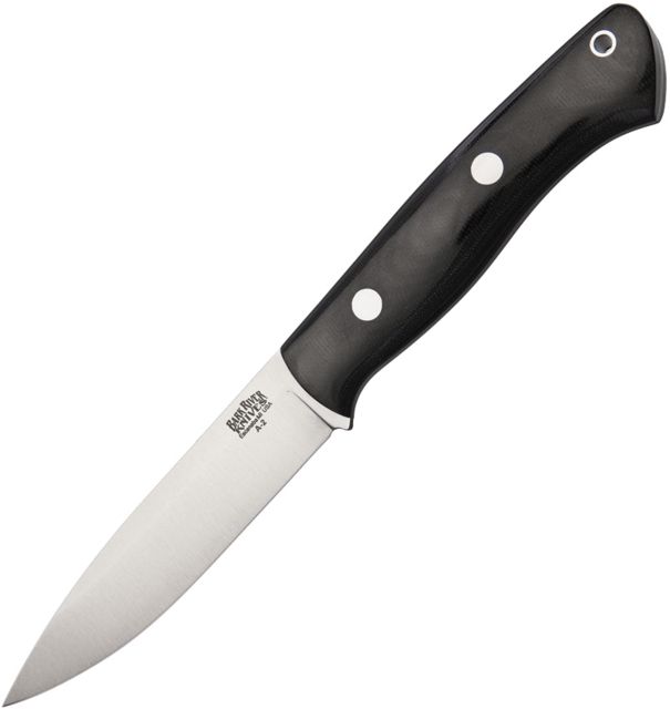 Bark River Aurora LT Black Canvas Fixed Blade Knife 9.5in 4.5in A2 Tool Steel Standard Edge Satin Black Canvas Micarta Handle - Bark River