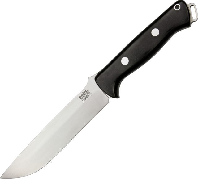 Bark River Bravo 15 Fixed Blade Knife10.875in S35VN Stainless Blade Black Canvas Micarta Handle BA119MBC - Bark River