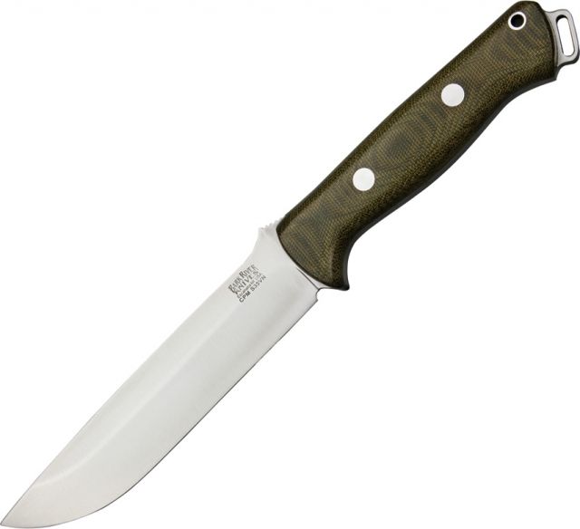 Bark River Bravo 15 Fixed Blade Knife10.875in S35VN Stainless BladeGreen Canvas Micarta Handle BA119MGC - Bark River