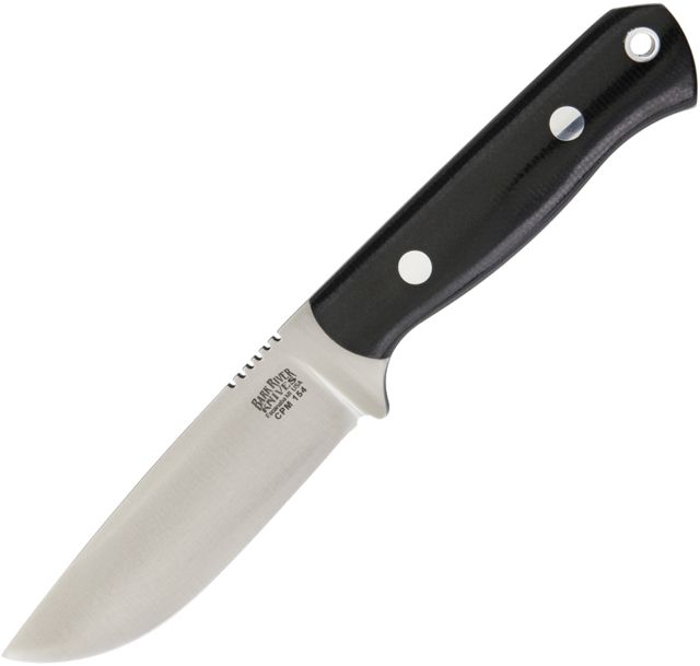Bark River Bravo Necker II Black Canvas Fixed Blade Knife 3.5in Black Canvas Micarta Handle - Bark River