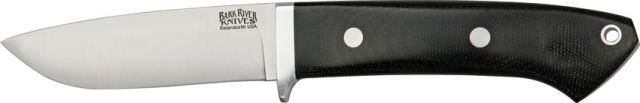 Bark River Classic Drop Point Fixed Blade Knife Steel Blade Black Canvas Micarta Handle BA2125MBC - Bark River