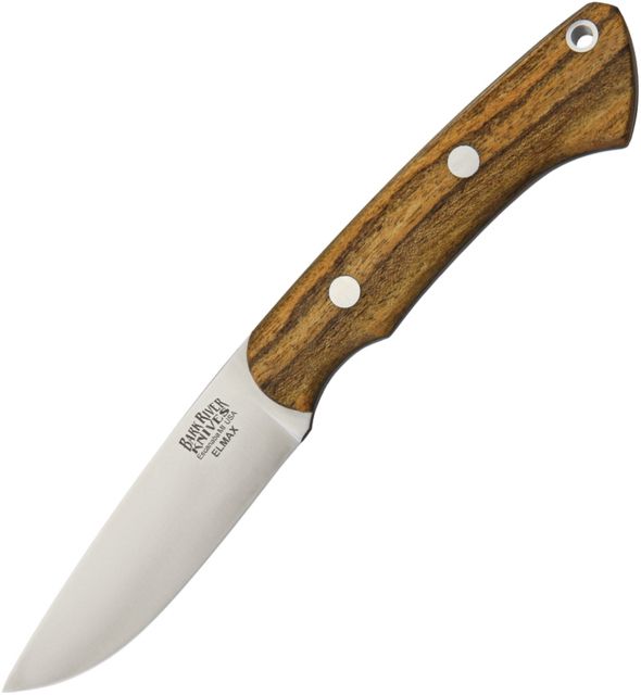 Bark River Featherweight Fox River Bocote Fixed Blade Knife 7.25in 3.125in Standard Edge Bocote Wood Handle - Bark River