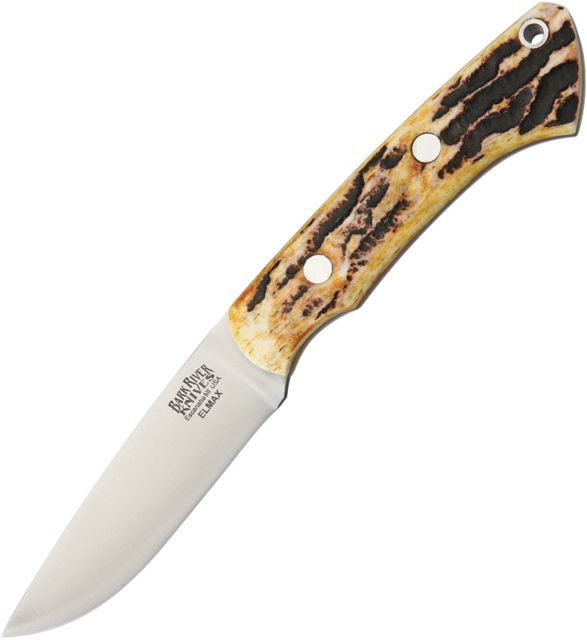 Bark River Featherweight Fox River Fixed Blade Knife 7.25in 3.125in Standard Edge Antique Stag Bone Handle - Bark River
