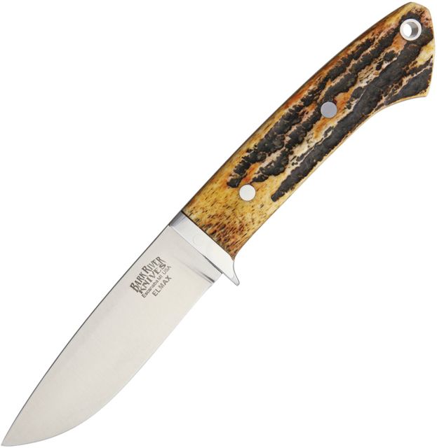 Bark River Featherweight Hunter Fixed Blade Knife 3.125in Antique Stag Bone Handle - Bark River