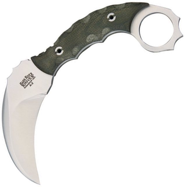 Bark River Ghost II Green Canvas Micarta Knife BA - Bark River