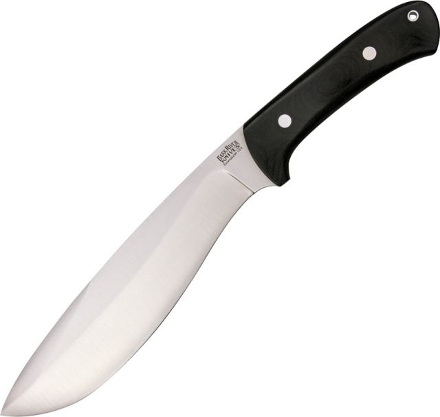 Bark River Grasso Bolo II Fixed Blade Knife SS Blade Black Canvas Micarta Handle BA225MBC - Bark River