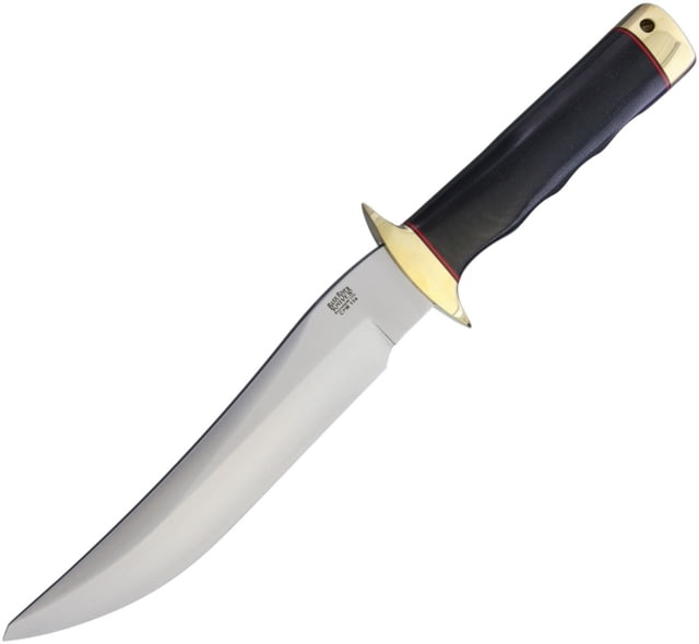 Bark River MacV SOG Recondo CPM154 Fixed Blade Knife 12.13in Overall 7in Satin Cpm-154 SS Blade Black Canvas Micarta Handle Brass Guard And Pommel - Bark River