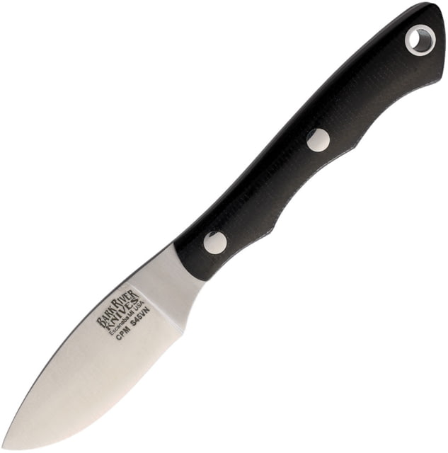 Bark River Micro Canadian S45VN Black Knife 2" satin finish blade Black canvas micarta handle - Bark River