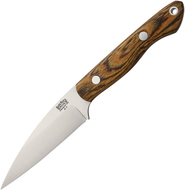Bark River Mini Bush Seax Bocote Fixed Blade Knife 3.75in A2 Tool Steel Wharncliffe Bocote Wood Handle - Bark River