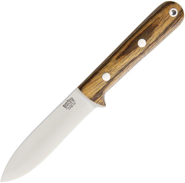 Bark River Mini Kephart 3V Bocote Fixed Blade Knife 3.63in CPM-3V Carbon Steel Spear Point Satin Bocote Wood Handle - Bark River