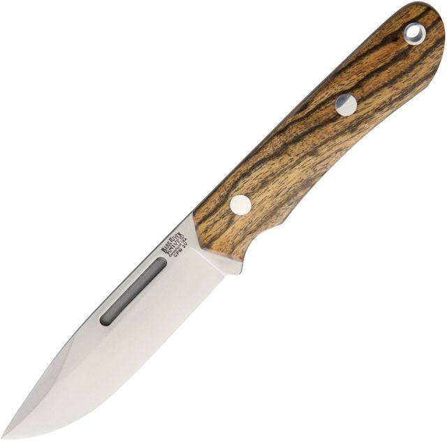 Bark River Springbok II 3V Bocote Fixed Blade Knife 4.5in Standard Edge Satin Brown Bocote Wood Handle - Bark River