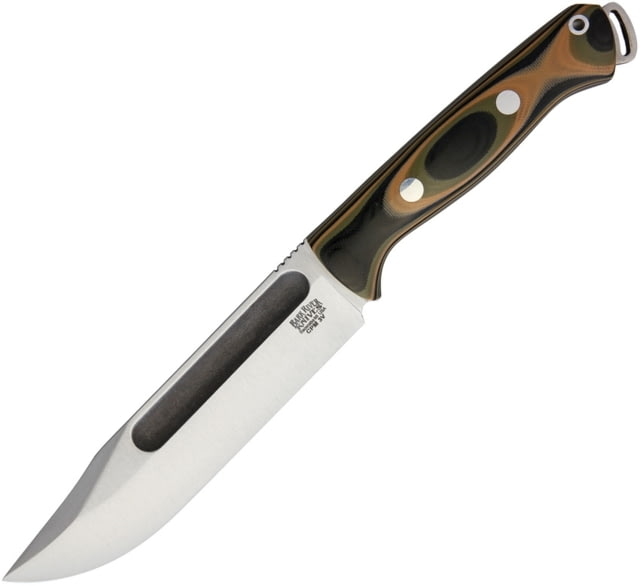 Bark River Squad Leader II 3V Fixed Blade Knife 11.13in Overall 6in Two-Tone Finish Cpm-3V Carbon Steel Clip Point Blade Mil Spec Camo G10 Handle - Bark River