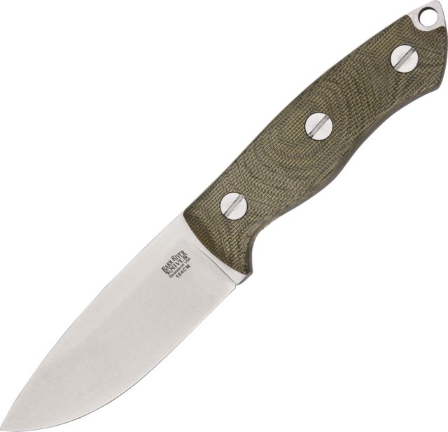 Bark River STS-3 Green Canvas Micarta Fixed Blade Knife 3.75in Green Canvas Micarta Handle - Bark River
