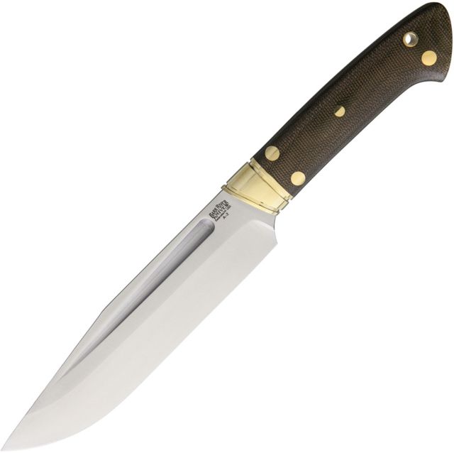Bark River Vidarr Green Canvas Fixed Blade Knife A2 Tool Steel Standard Edge Satin Green Canvas Micarta Handle - Bark River