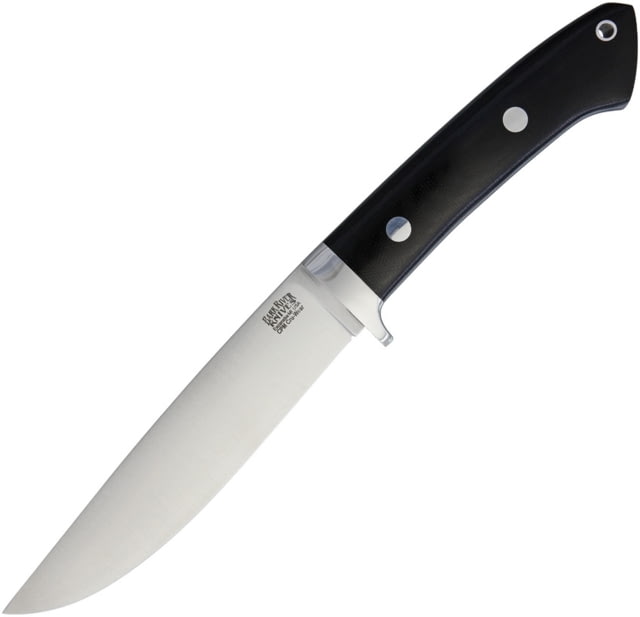 Bark River Wilderness Explorer Fixed Blade Knife 10.75in Overall 5.75in Satin Cpm Cru-Wear Steel Drop Point Black Canvas Micarta Handle SS Guard Brown - Bark River