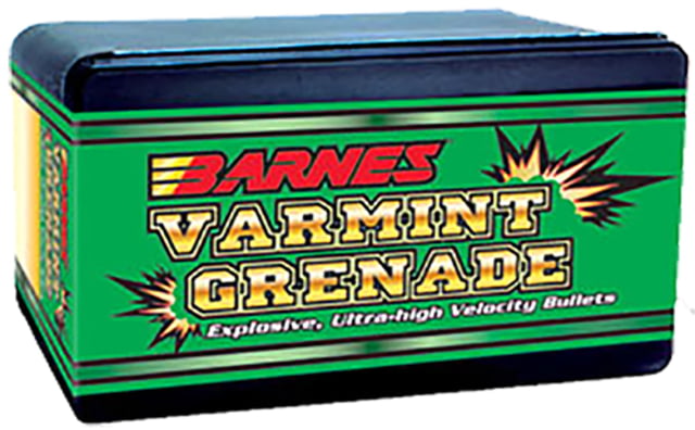 Barnes Bullets Varmint Grenade 20 Caliber .204 26 GR Flat Base Hollow Po
