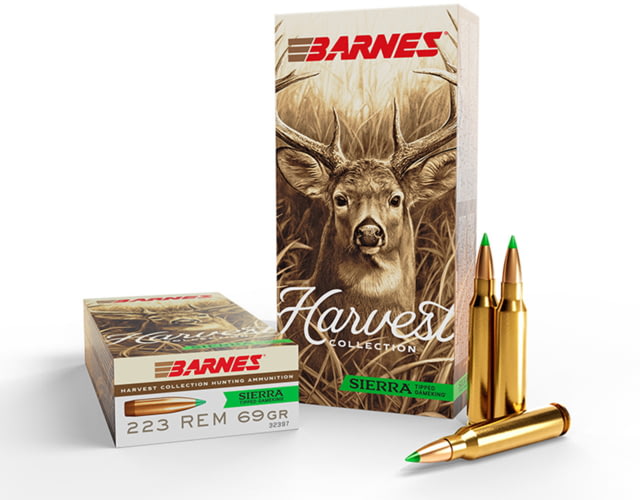 nes Harvest .223 Remington 69 Grain Sierra Tipped GameKing Brass Cased Rifle 20 Rounds Ammo