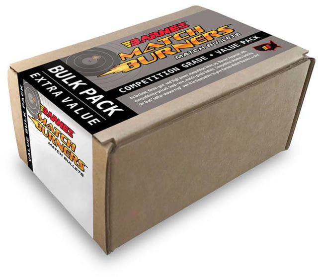Barnes Match Burner Rifle Bullets 6mm Creedmoor Boat Tail 105 grain 500 Bullets/Box Lead