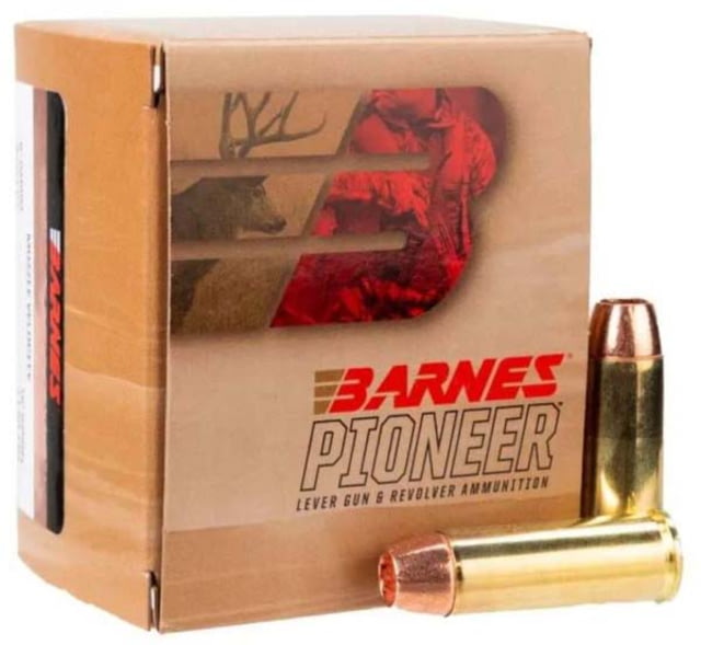 Barnes Pioneer TSX .44 Remington Magnum 225 Grain Flat Nose Brass Pistol Ammo 20 Rounds