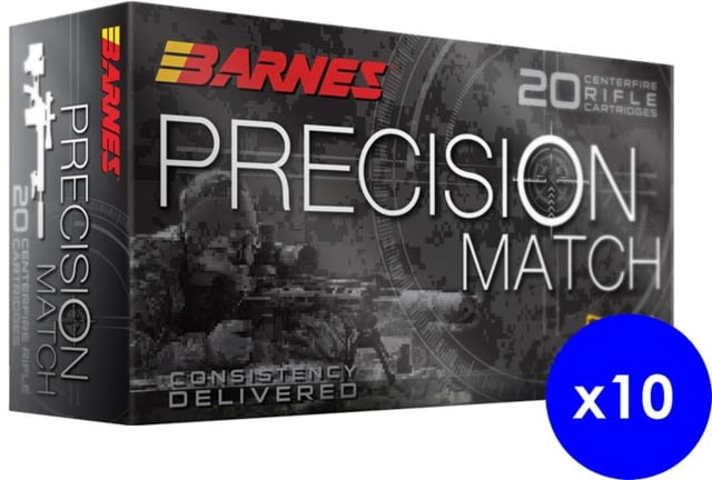 nes Precision Match .300 AAC Blackout 125 Grain Match Burner Open Tip Match Boat Tail Centerfire Rifle 200 Rounds Ammo