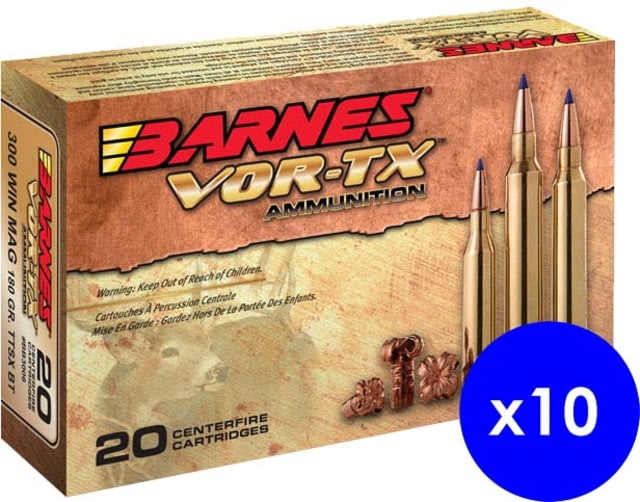 Barnes Vor-Tx .30-06 Springfield 180 Grain TTSX Boat Tail Centerfire Rifle Ammo 200 Rounds nes Vor-Tx .30-06 Springfield 180 Grain TTSX Boat Tail Centerfire Rifle 200 Rounds Ammo