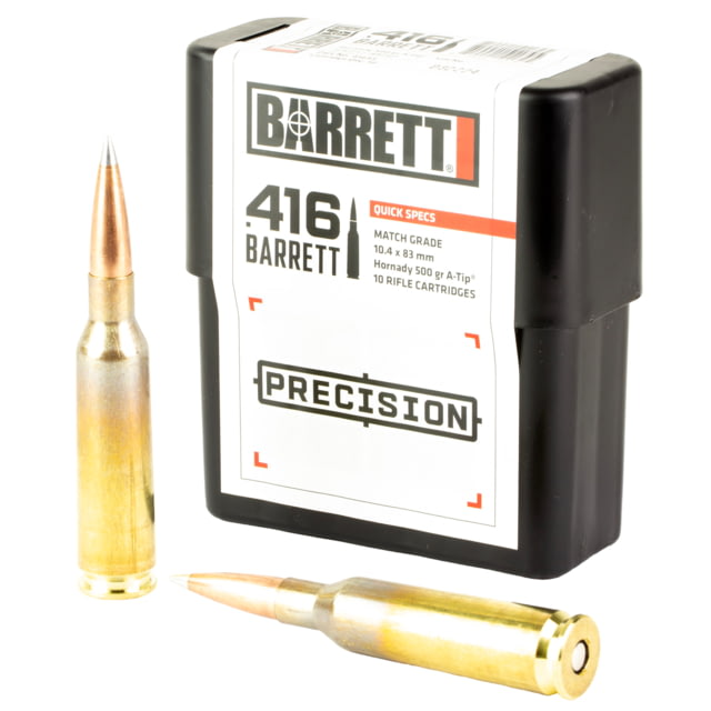 Barrett 416 Barrett 500 Grain Aerotip Rifle Ammo 10 Rounds 10RD - Barrett