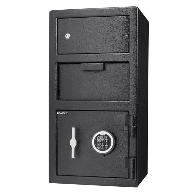 Barska 0.72/0.78 Cubic Ft Locker Depository Safe Black Large - Barska