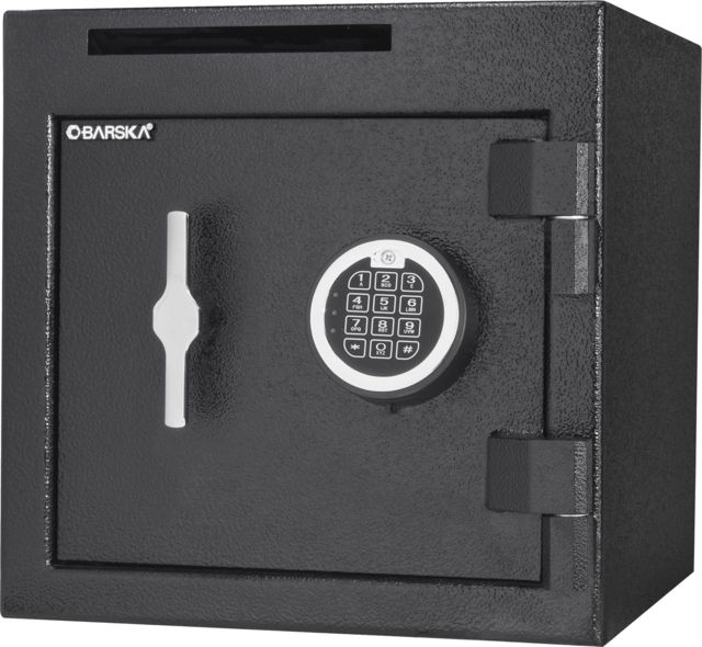 Barska 1.12 Cubic Ft Slot Depository Safe Black Small - Barska